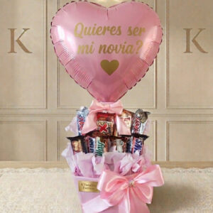 Caja de dulces con globo
