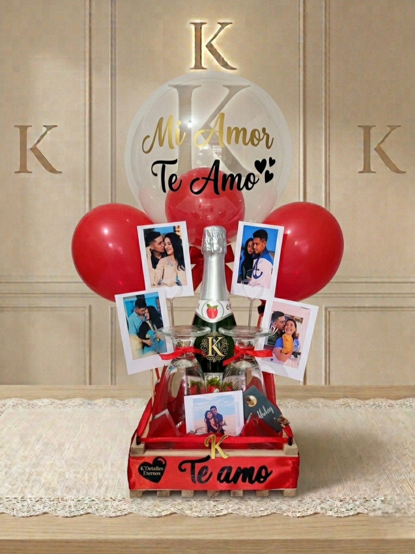 Caja decoarativa con globos
